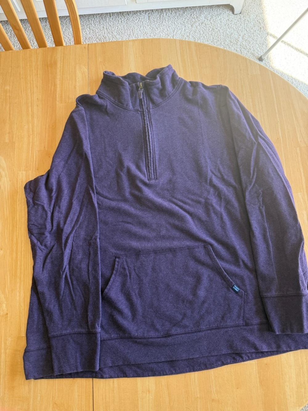 L.L. Bean Plum Heather Quarter-Zip Pullover Women’s 2x